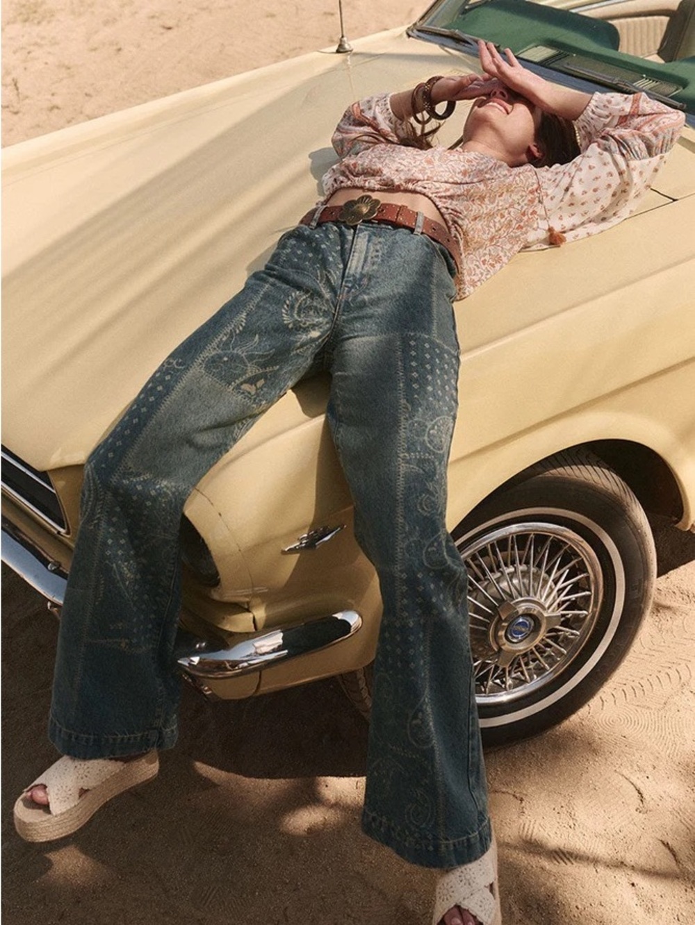Spell Road Trip Denim Jean Bandana Small - Picture 13 of 13